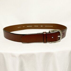 Fossil Hanover Brown 100% Leather Belt Size 36